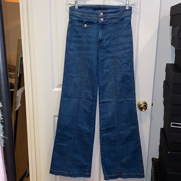 VERONICA BEARD Ember Wide Leg Jean Powdered Ocean - Picture 5 of 12